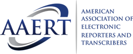 American Association of Electronic Reporters and Transcribers AAERT Logo